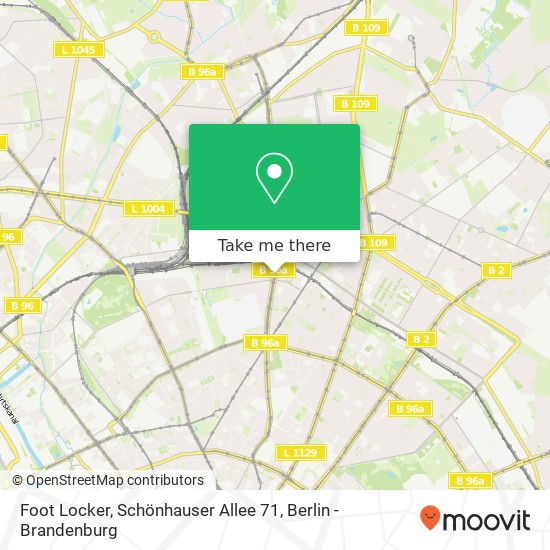 Foot Locker, Schönhauser Allee 71 map