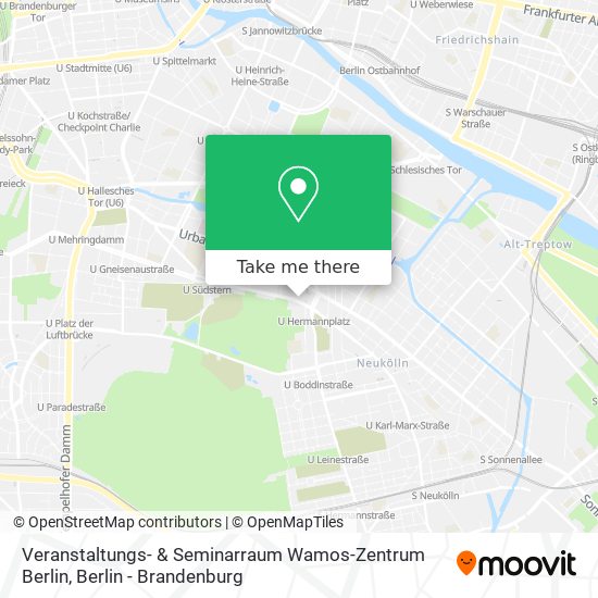 Карта Veranstaltungs- & Seminarraum Wamos-Zentrum Berlin