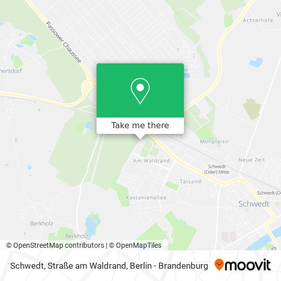 Schwedt, Straße am Waldrand map