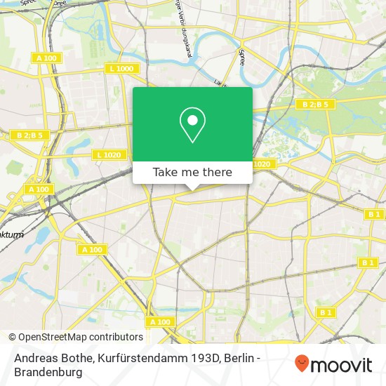 Карта Andreas Bothe, Kurfürstendamm 193D