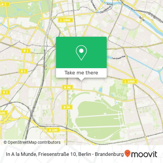 In A la Munde, Friesenstraße 10 map