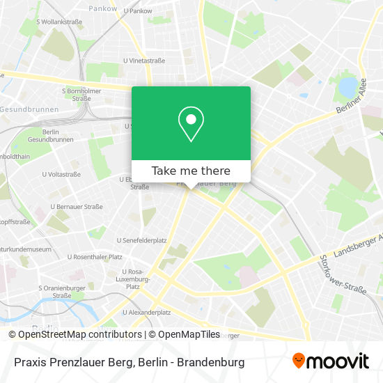 Praxis Prenzlauer Berg map