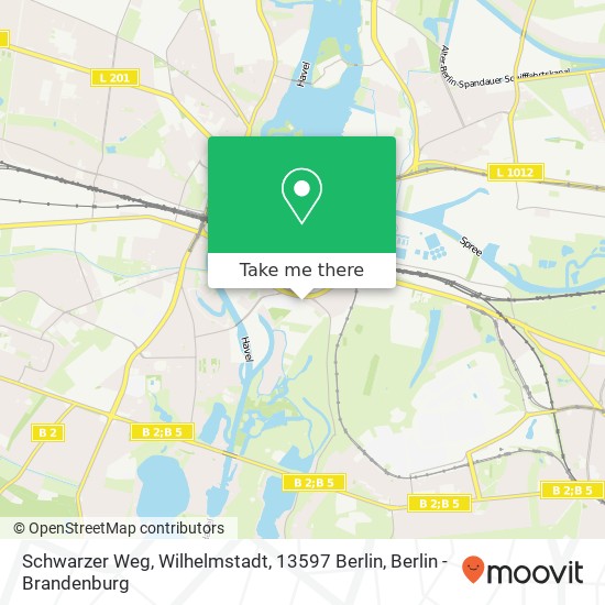 Карта Schwarzer Weg, Wilhelmstadt, 13597 Berlin