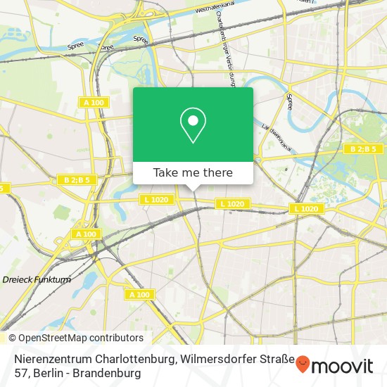 Карта Nierenzentrum Charlottenburg, Wilmersdorfer Straße 57
