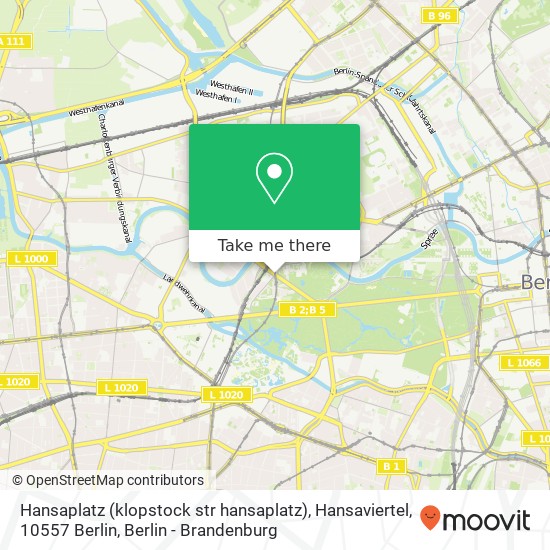 Карта Hansaplatz (klopstock str hansaplatz), Hansaviertel, 10557 Berlin