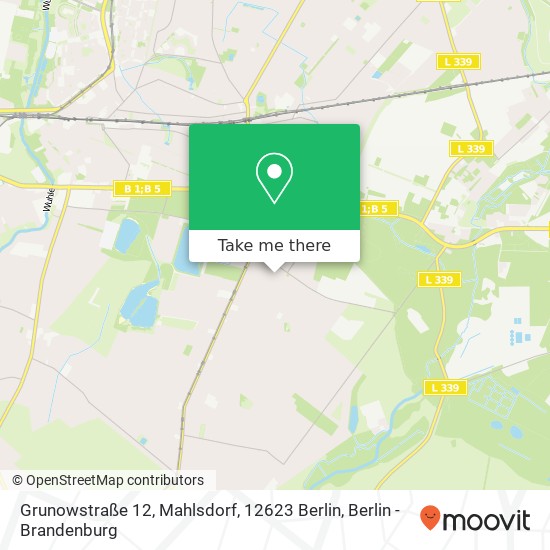 Grunowstraße 12, Mahlsdorf, 12623 Berlin map