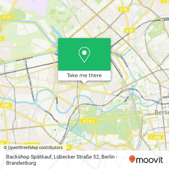 Карта Backshop Spätkauf, Lübecker Straße 52