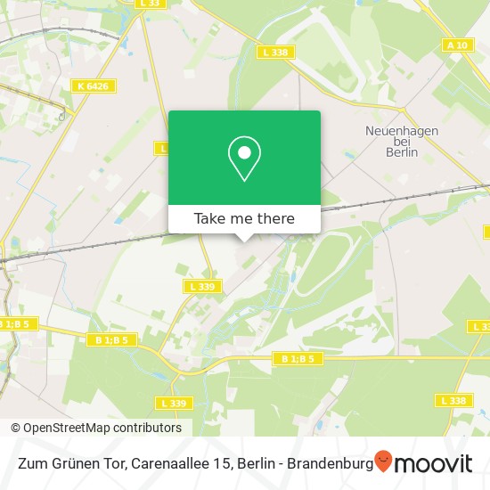 Карта Zum Grünen Tor, Carenaallee 15