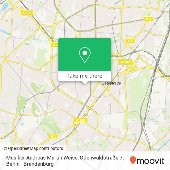 Musiker Andreas Martin Weise, Odenwaldstraße 7 map