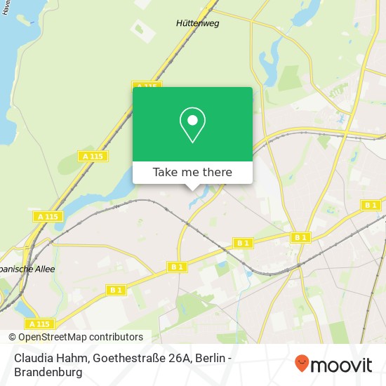Карта Claudia Hahm, Goethestraße 26A