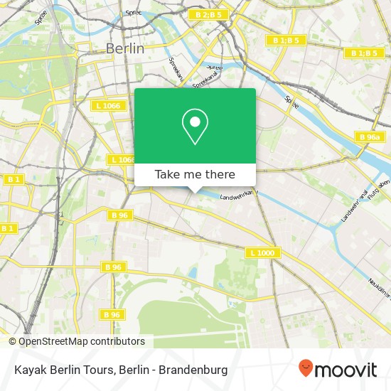 Kayak Berlin Tours map