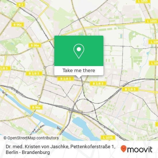 Карта Dr. med. Kristen von Jaschke, Pettenkoferstraße 1