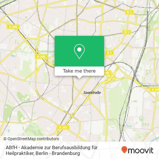 ABfH - Akademie zur Berufsausbildung für Heilpraktiker map