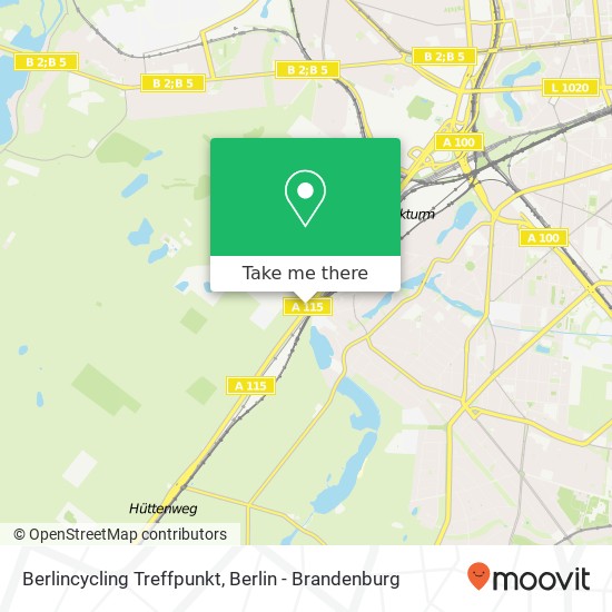 Карта Berlincycling Treffpunkt