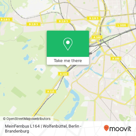 Карта MeinFernbus L164 | Wolfenbüttel
