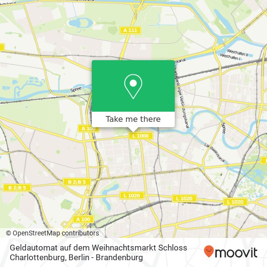 Geldautomat auf dem Weihnachtsmarkt Schloss Charlottenburg map