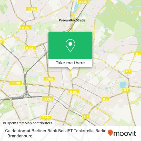 Geldautomat Berliner Bank Bei JET Tankstelle map