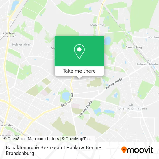 Карта Bauaktenarchiv Bezirksamt Pankow