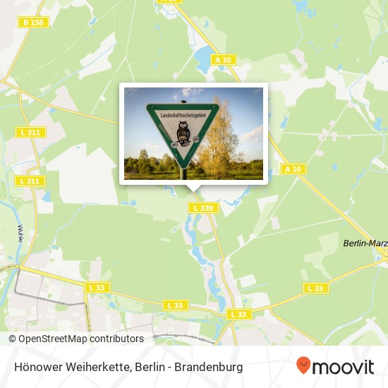 Карта Hönower Weiherkette