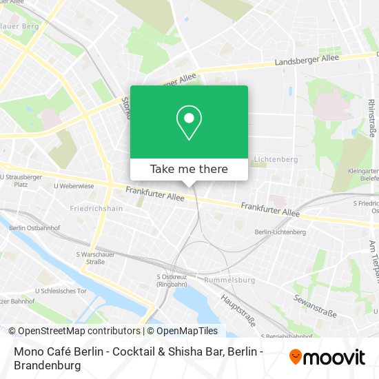 Mono Café Berlin - Cocktail & Shisha Bar map