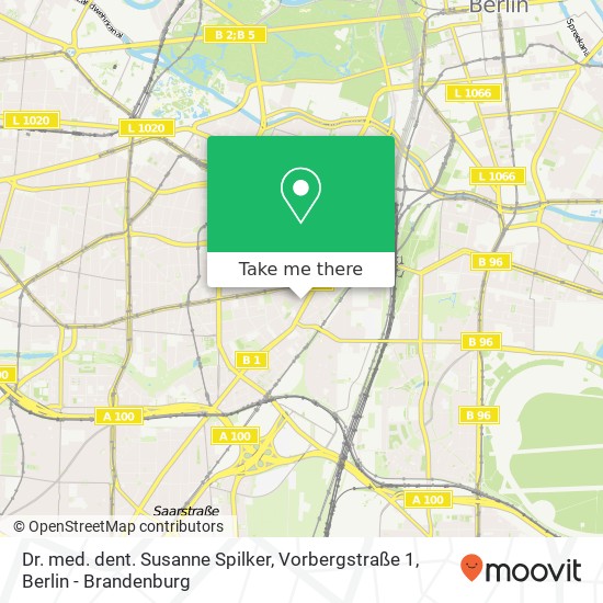 Карта Dr. med. dent. Susanne Spilker, Vorbergstraße 1