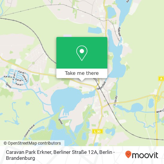 Карта Caravan Park Erkner, Berliner Straße 12A