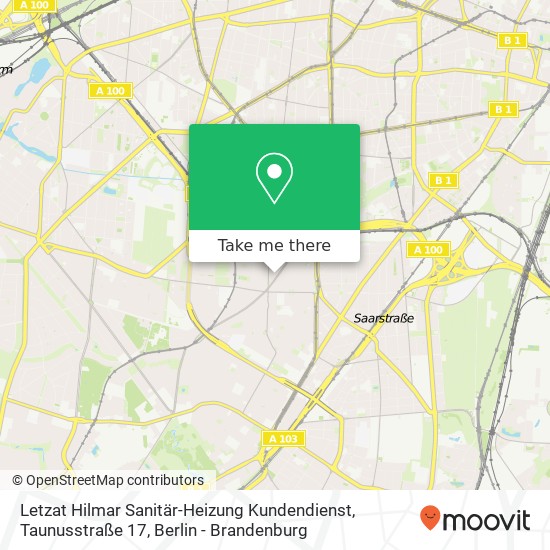 Карта Letzat Hilmar Sanitär-Heizung Kundendienst, Taunusstraße 17