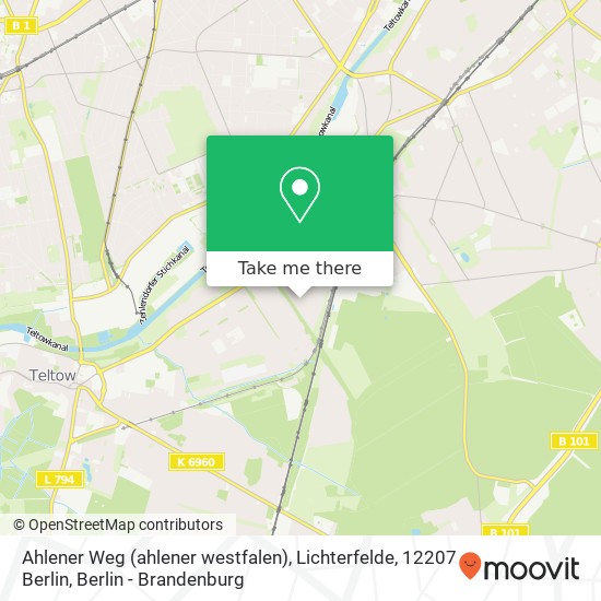 Ahlener Weg (ahlener westfalen), Lichterfelde, 12207 Berlin map