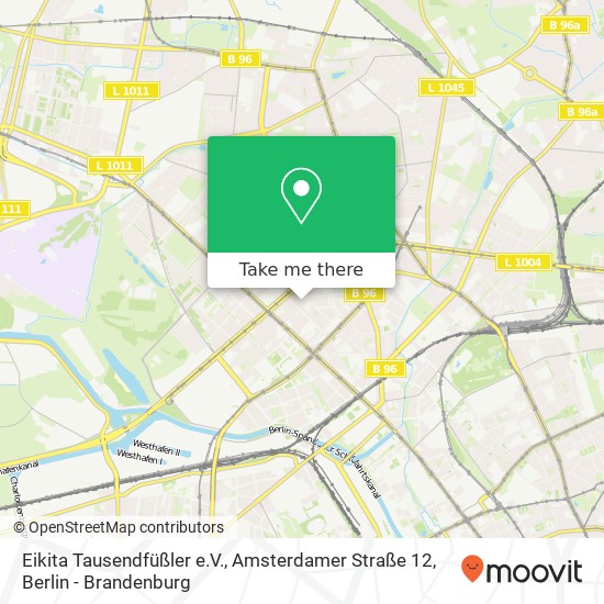 Карта Eikita Tausendfüßler e.V., Amsterdamer Straße 12