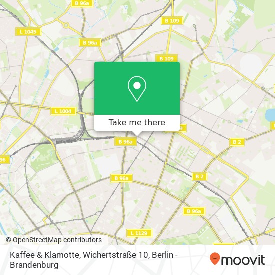 Карта Kaffee & Klamotte, Wichertstraße 10