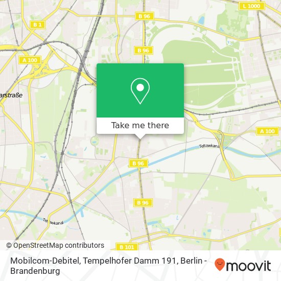 Mobilcom-Debitel, Tempelhofer Damm 191 map