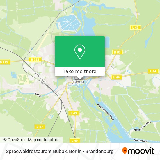 Карта Spreewaldrestaurant Bubak