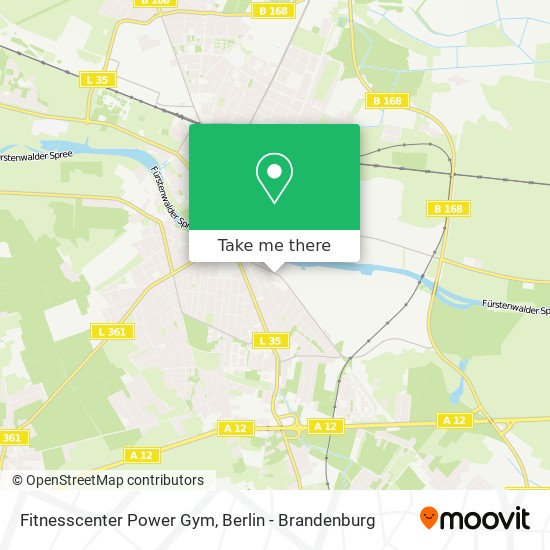 Fitnesscenter Power Gym map