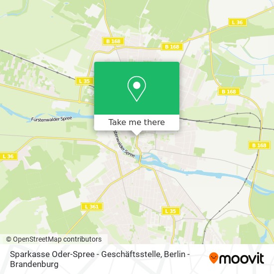 Карта Sparkasse Oder-Spree - Geschäftsstelle