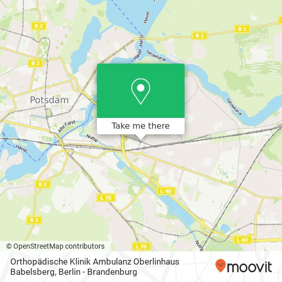 Orthopädische Klinik Ambulanz Oberlinhaus Babelsberg map