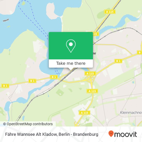 Карта Fähre Wannsee Alt Kladow