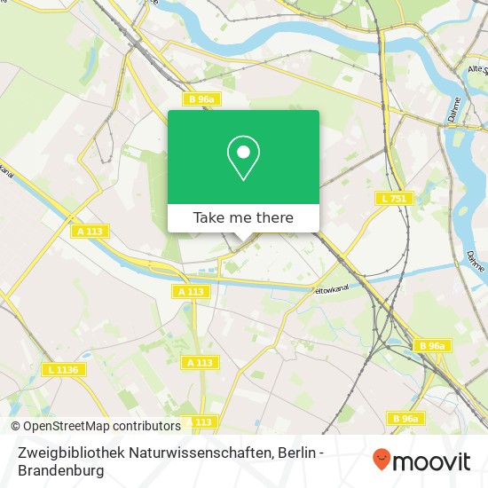 Zweigbibliothek Naturwissenschaften map