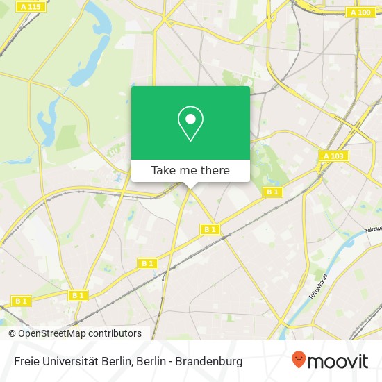 Freie Universität Berlin map