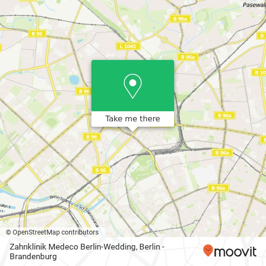 Zahnklinik Medeco Berlin-Wedding map