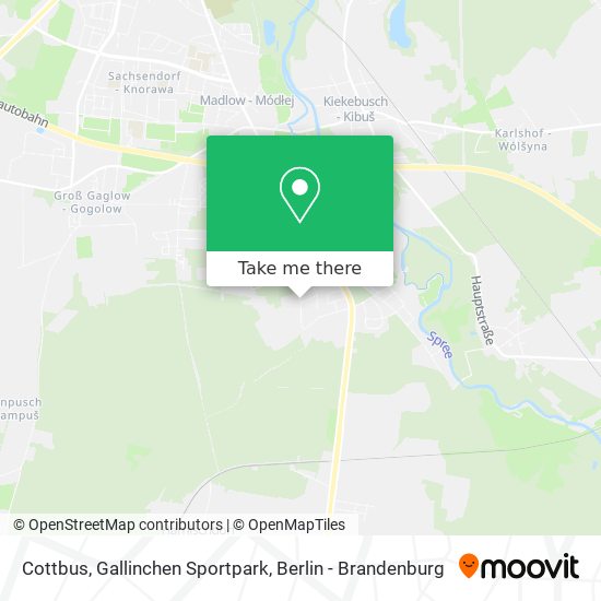 Cottbus, Gallinchen Sportpark map