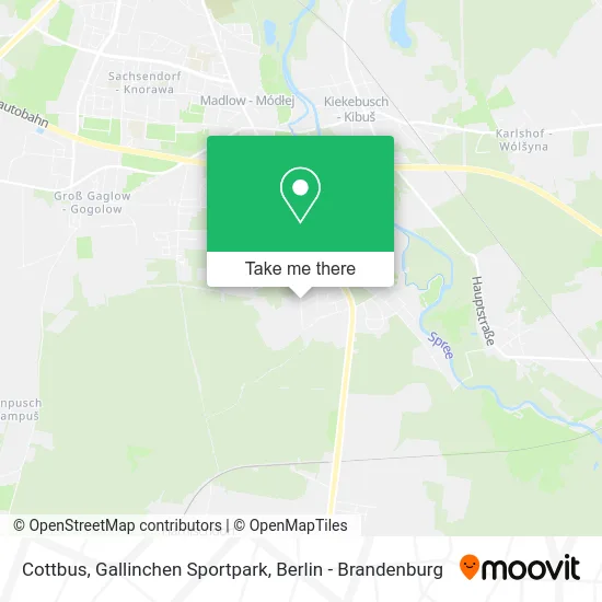 Карта Cottbus, Gallinchen Sportpark