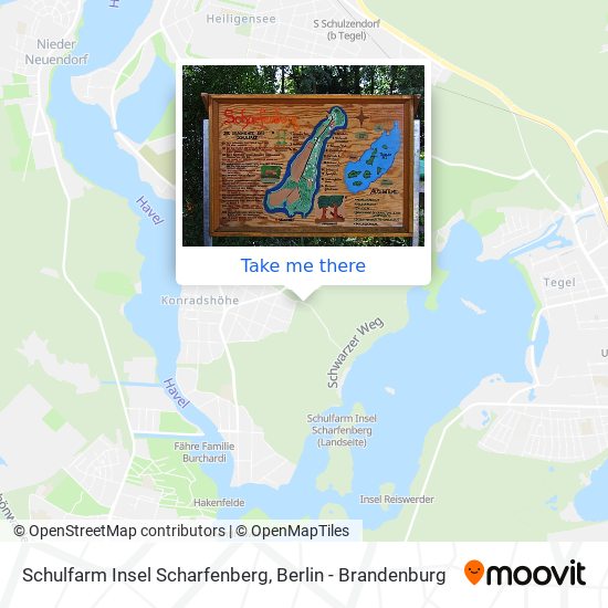 Schulfarm Insel Scharfenberg map