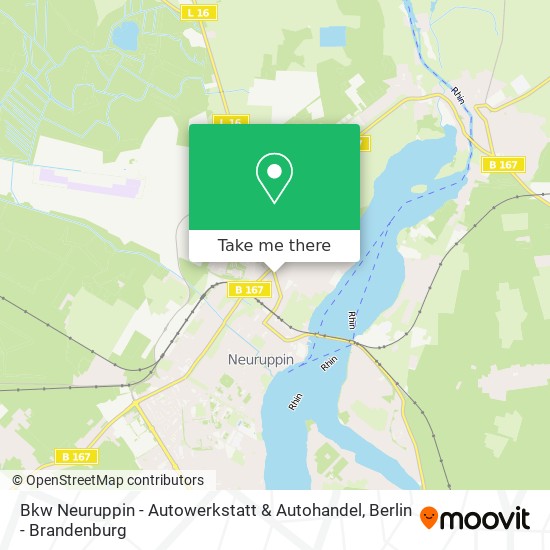 Карта Bkw Neuruppin - Autowerkstatt & Autohandel