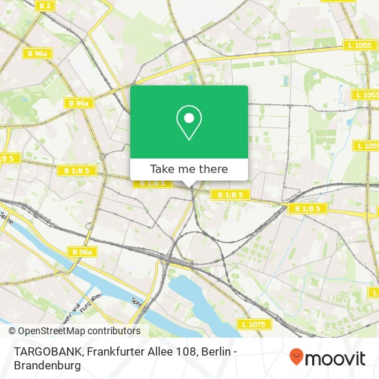 Карта TARGOBANK, Frankfurter Allee 108