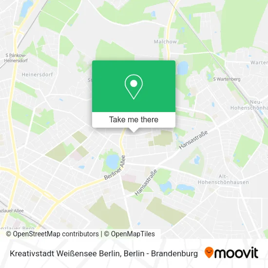 Карта Kreativstadt Weißensee Berlin
