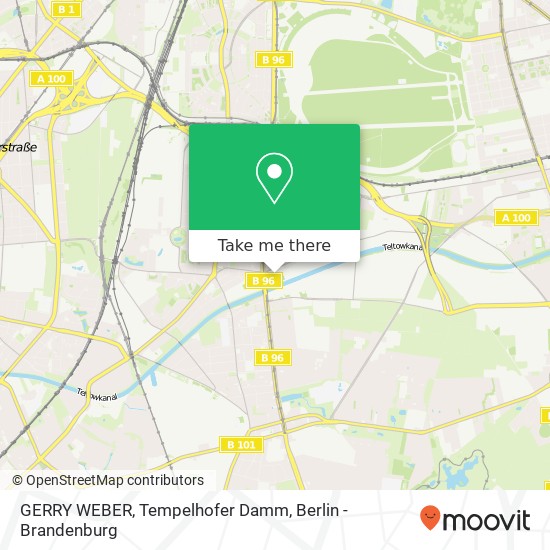 Карта GERRY WEBER, Tempelhofer Damm