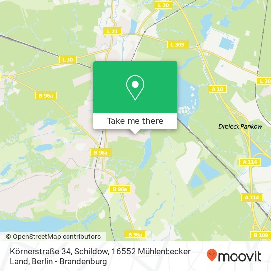 Körnerstraße 34, Schildow, 16552 Mühlenbecker Land map