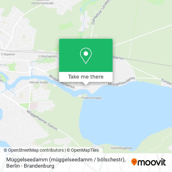 Карта Müggelseedamm (müggelseedamm / bölschestr)