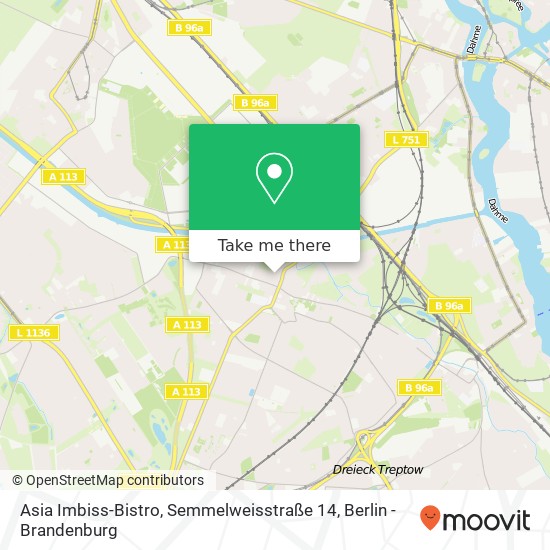 Карта Asia Imbiss-Bistro, Semmelweisstraße 14