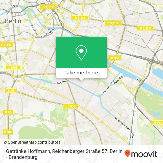 Карта Getränke Hoffmann, Reichenberger Straße 57